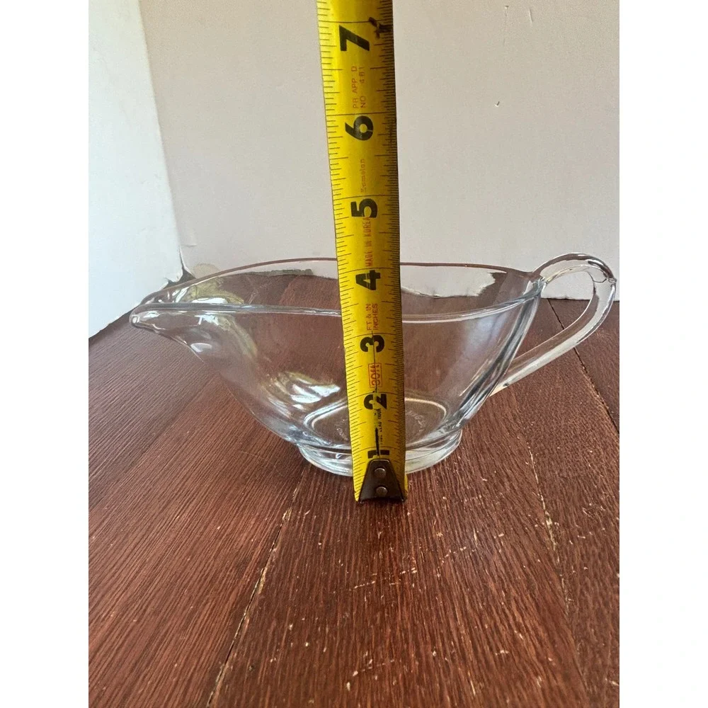 Anchor Hocking Clear Glass Gravy‎ Boat Sauce Pitcher 1043 USA Microwave Safe